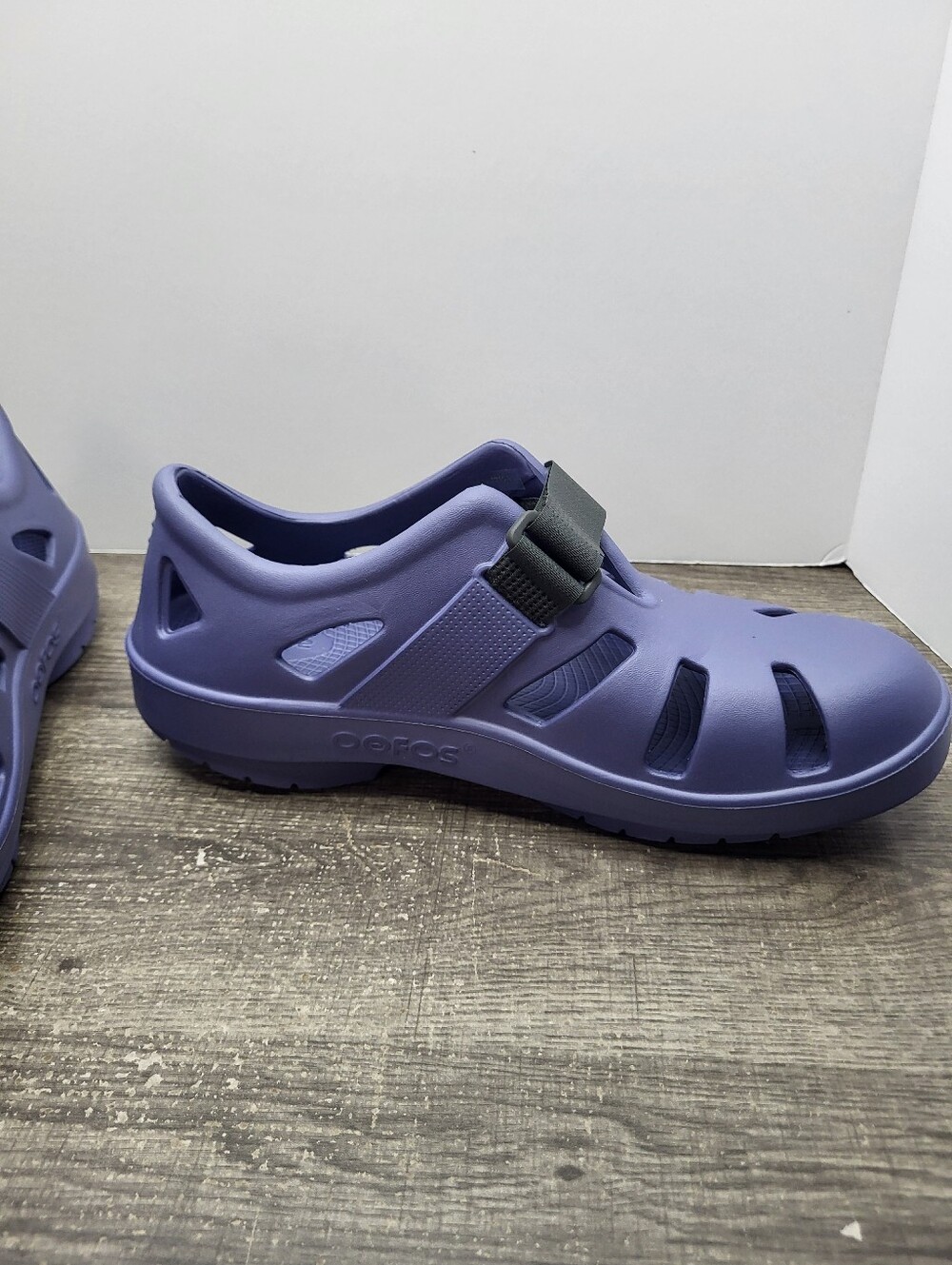 Oofos OOcandoo Recovery Shoe Water Drop Blue Mens 9 Womens 11 Adjusable New - Picture 3 of 8